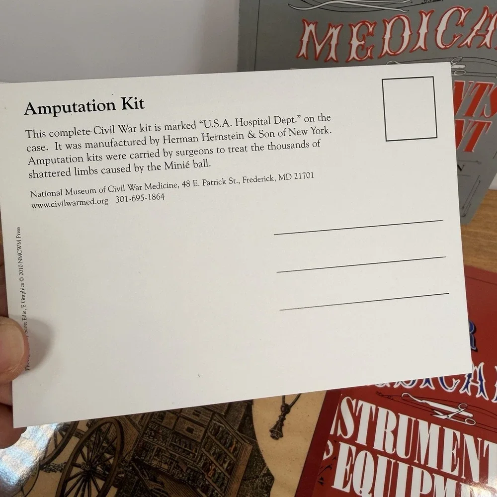 Signed Civil War Medicine 4 Book Lot + Postcard Dammann/ Wilbur History Resource